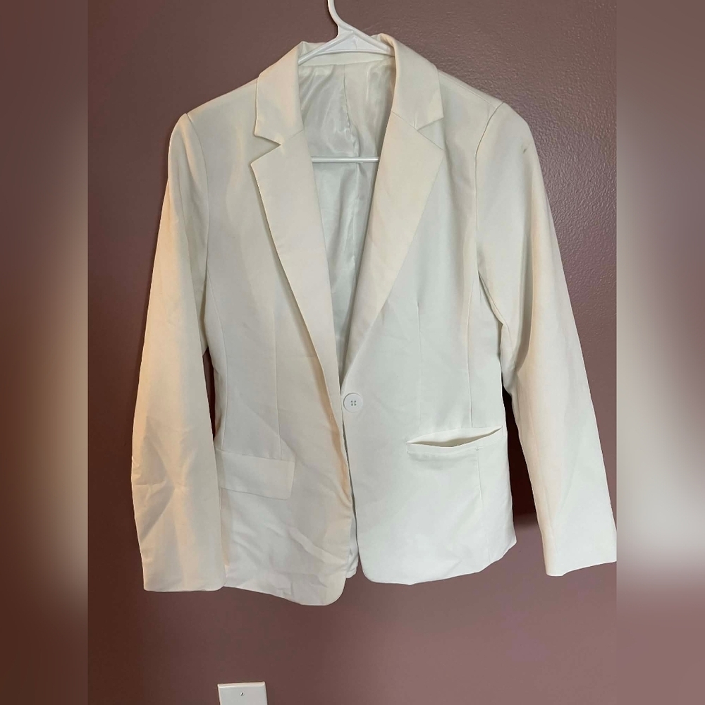 Womens White Blazer Size S